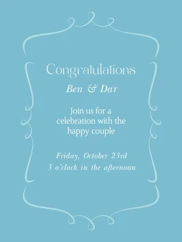 Teal Wedding Invite