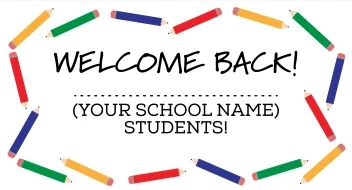 Welcome Back School Pencil