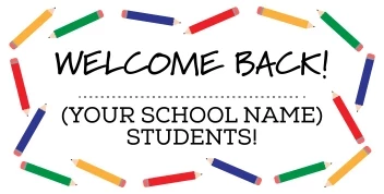 Welcome Back School Pencil