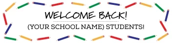 Welcome Back School Pencil