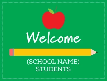 Welcome Back School Apple