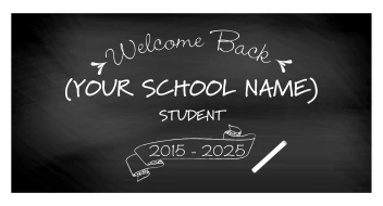 Welcome Back School Chalkboard