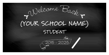 Welcome Back School Chalkboard