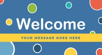 Colorful Dots Welcome