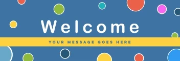 Colorful Dots Welcome