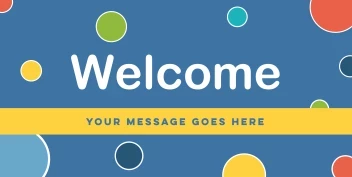 Colorful Dots Welcome