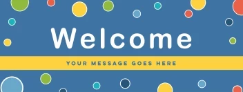 Colorful Dots Welcome