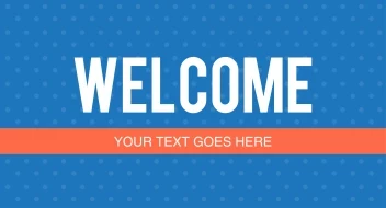 Dotted Pattern Welcome